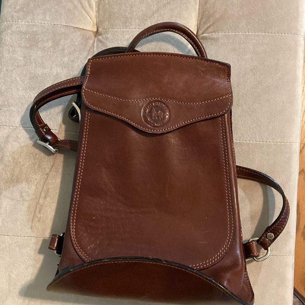 Elegant Brown Leather Backpack